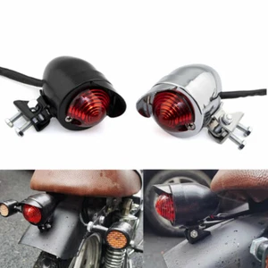 Mini luz de freno cola de guardabarros retro de metal para Harley Cafe Racer Bobber personalizada - Imagen 1 de 13