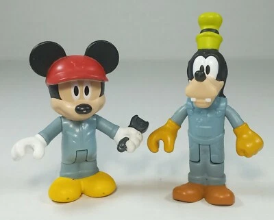 Disney 2016 Mattel Car Mechanic Mickey Mouse & Goofy Figures 3" (DTT75 & DTT77) - Image 1 of 4