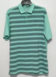 Under Armour Bandera de los hombres Raya Polo Camisa de golf Estilo 1306652 Franja verde L - Imagen 1 de 4