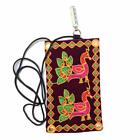 Handmade Rare Women Girls Ethnic Mobile Pouch Sling Pouch For Any 6 Inch Mobile 