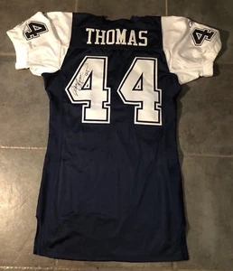 Dallas Cowboys Robert Thomas Autographed Game Issued Reebok Jersey Size 48 +4 - Picture 1 of 8