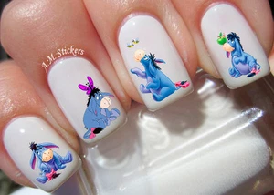Juego de 43 pegatinas de transferencia arte en uñas Eeyore - A1263 - Imagen 1 de 2