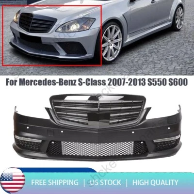 Front Bumper W/DRLs For Mercedes Benz S-Class W221 S550 07-13 S63/S65 AMG Style - Изображение 1 из 4