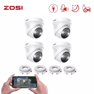 ZOSI 4PK 3K PoE Dome Security Home Camera AI Human Detect with 2-Way Audio - Picture 1 of 10