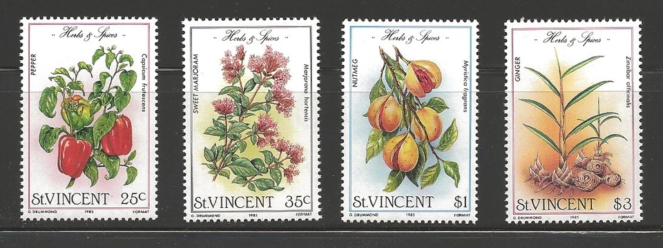 Juego de estampillas St Vincent Scott #829-32 MNH - Verduras plantas frutas Foto 1 de 1