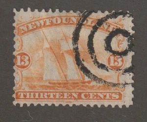 Newfoundland 1865 #30 Ship - VG/F Used - Picture 1 of 2