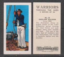 TRADE CARDS Barratt 1962 Warriors through the Ages - complete set