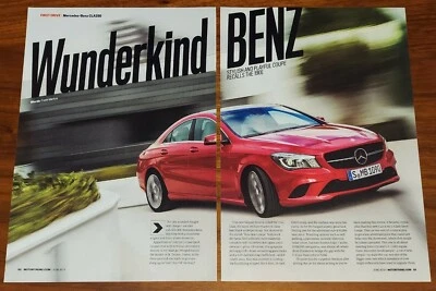 MERCEDES BENZ CLA250 MAGAZINE ARTICLE STYLISH PLAYFUL COUPE RECALLS 190E - Image 1 of 3