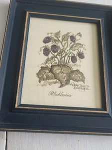 Mary Hughes Blackberries & Blueberries Framed Prints - Picture 1 of 4