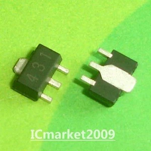 100 PCS TL431 SOT-89 TL431CPK 431 SMD Adjustable Precision Shunt Regulator - Bild 1 von 1