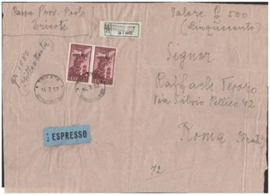 TRIEST A 1953 - LUFTPOST KAPITOL 1000 Lire VERSICHERTES FRONTTIPP - Bild 1 von 1