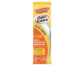 Odor Eaters Ultra Comfort Foot Odor Insoles, 3 Pairs Free Shipping - Picture 1 of 7