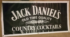 Jack Daniels Whiskey Old Time Quality County Cocktails Vinyl Banner 69"x 34" Box - Picture 1 of 3