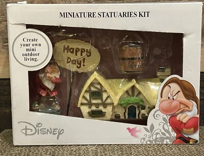 Disney Minature Statuaries Kit Grumpy Snow White Happy Day Sign - Image 1 of 4