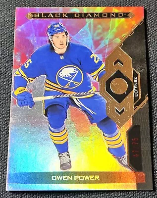 2022-23 UD Black Diamond Red /75 Ruby Owen Power Rookie RC #BDB Sabres  - Image 1 of 2