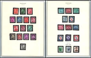 1954 Liberty Issue 1/2c to $5 Sc 1030-1053+ MNH OG 29 singles on pages (N8 - Picture 1 of 1