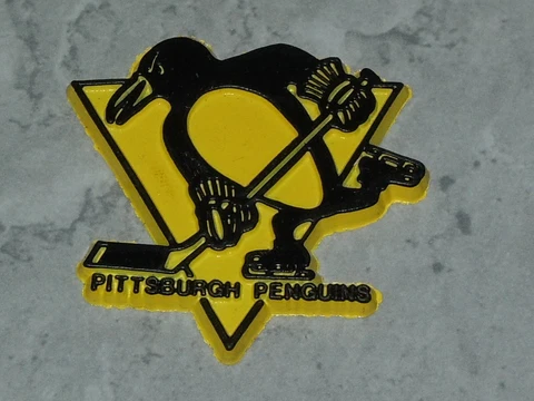 NHL Vintage PITTSBURGH PENGUINS Old RUBBER Hockey FRIDGE MAGNET Standings Board Cover