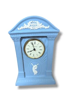 Wedgwood Blue Jasperware Millennium Mantle Clock 2000   - Picture 1 of 6