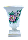 Vintage TAI The Trenton Potteries Floral Pedestal Vase 9.5