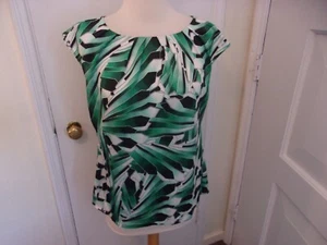 WORTHINGTON TOP-SIZE PM-GREEN-CAP SLEEVES - Picture 1 of 5