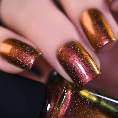 ILNP Greatness (H) - Red to Gold Holographic Ultra Chrome Nail Polish - Image 1 of 4
