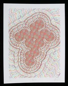 KELSEY BROOKES Mescaline screenprint signed +sticker Banksy,shepard fairey - Picture 1 of 13