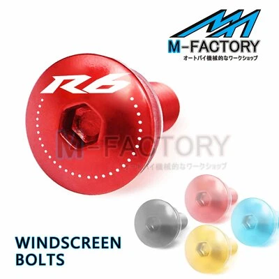 M5 Billet Windshield Fairing Bolts R6  Fit Yamaha YZF R6 1998-2020 R6S 04-07 Foto 1 de 4