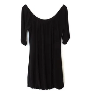 Casa Blanca Vestido Negro Mercado Negro Mujer Pequeño WHBM Cuello Cuchara Fiesta Elástico - Imagen 1 de 6