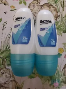 2 Rexona Deodorant Shower Fresh Roll-on 72 Hr 25ml 07/25+ NEW - Picture 1 of 2