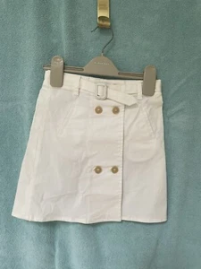 Burberry Skirt Girls White Cotton Skirt Size 6 Yo - Picture 1 of 9