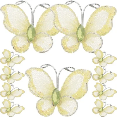 50pcs Sheer Mesh Wire Glitter with (Yellow) - Image 1 of 4