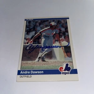 Andre Dawson HOF Montreal Expos Signed 1984 Fleer Card - Picture 1 of 1
