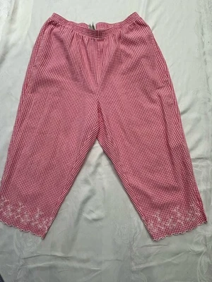 Koret Francisca  Women's Pink/White Pj Bottoms, Size Large.  3Y - Image 1 of 4
