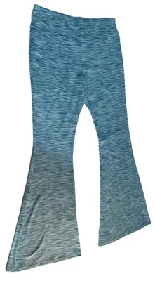 Pantalones acampanados de punto azul No Boundaries para mujer talla L (11-13) leggings anchos Foto 1 de 4