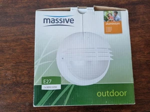 Phillips Massive Außenwandleuchte, weiß, 1 x E27/40W Ø 190 - Bild 1 von 6