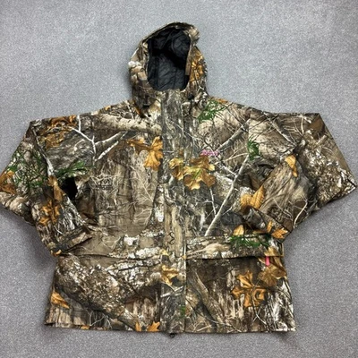 Chaqueta RealTree para mujer mediana marrón ropa de trabajo camuflaje caza capucha abrigo de lluvia dama Foto 1 de 4