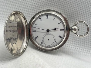 Waltham Home Watch Co. 1868 Pocket Watch Solid Full Hunter Large Working #40 - Picture 1 of 16