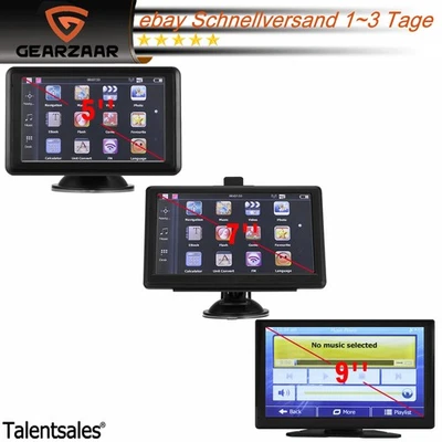 5''/7''/9'' Zoll LKW PKW KFZ GPS Navi Auto Navigationsgerät Navigation EU Karte - Bild 1 von 4