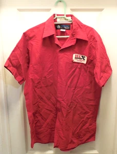 Men’s Hex Total car Care Button Down Short Sleeve Shirt Work Uniweave Med - Picture 1 of 6