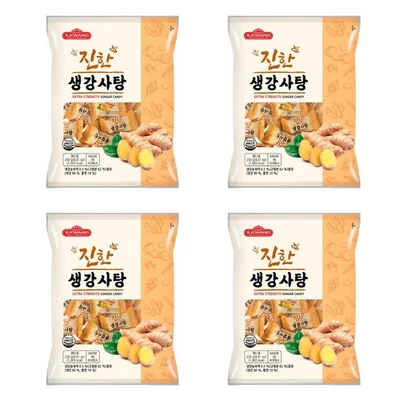 [4 Pack] Korean Ilkwang Extra Strength Ginger candy (250G) 진한 생강 캔디 - Image 1 of 2