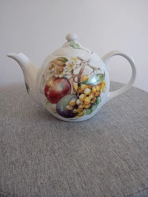 Tetera de colección Arthur Wood & Son Fruit and Blossom #6364 Staffordshire, Inglaterra Foto 1 de 4