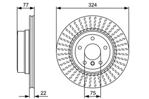Bosch 0 986 479 569 Brake Disc for BMW - Picture 1 of 3