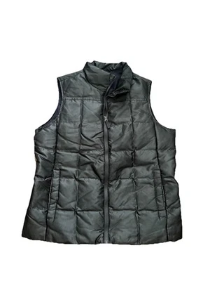 Chaleco acolchado Lands End para mujer color gris metálico cremallera frontal talla grande nuevo sin etiquetas Foto 1 de 4