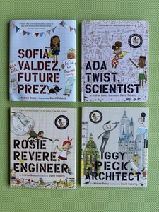4 Books: Rosie Revere, Ada Twist, Sofia Valdez, Iggy Peck by Andrea Beaty - Picture 1 of 8