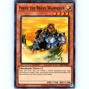 Yugioh Freed The Brave Wanderer IOC-EN014 Unlimited Super Rare Holo - NM ๐ - Picture 1 of 2