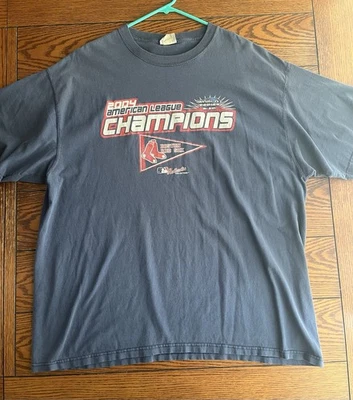 VTG 2004 Boston Red Sox AL World Series Champs Blue T-shirt Men's Size 2XL Lee - Image 1 of 4