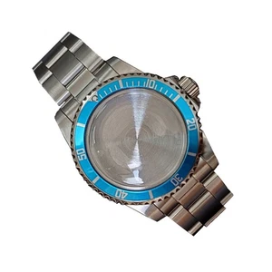 Lake Blue 39.5MM Aluminum Bezel Watch Case Set For Japanese NH35 NH36 Movement - Imagen 1 de 9