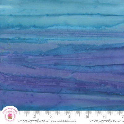 BOSSA NOVA 4361 31 Ocean Blue Purple  MODA BATIKS Quilt Fabric - Image 1 of 4