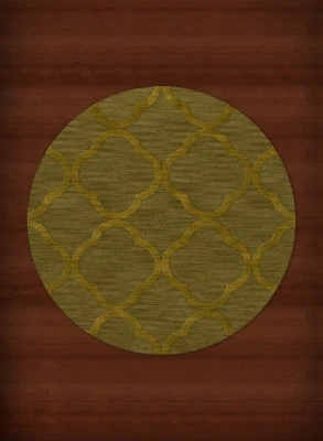 Green Quaterfoil Trellis Print Transitional Area Rug Geometric DV8 - Image 1 of 2