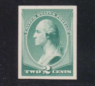 US 213P4 2c Washington Proof on Card XF NH - Image 1 of 2
